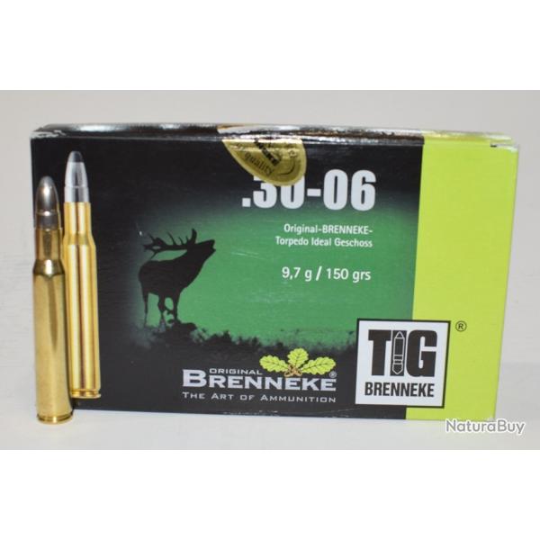 boite de 20 cartouches, Brenneke , cal 30-06 ogive TIG 150 grains
