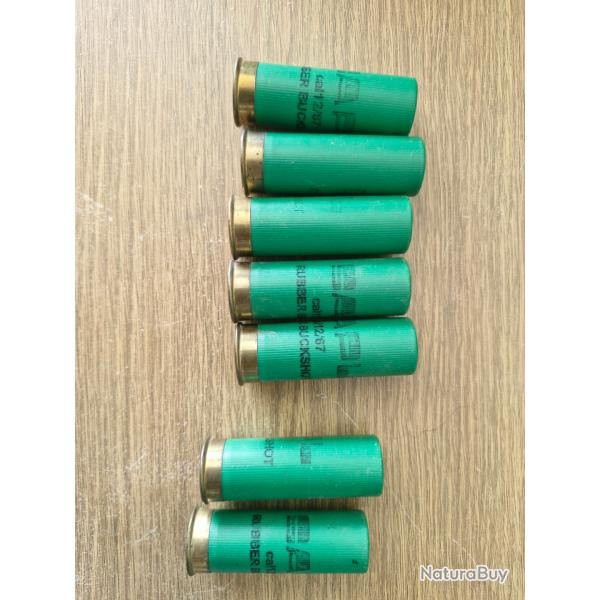 Cartouche Rubber Buckshot 12/67.5 Gomm Cogne