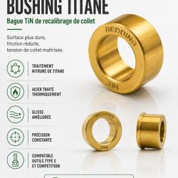 .246 -Bushing Titane Redding - Bague de recalibrage de collet