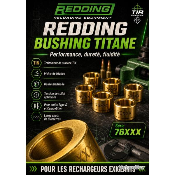 .247 -Bushing Titane Redding - Bague de recalibrage de collet