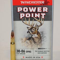 boite 20 cartouches winchester  de calibre 30-06, 165 grains power Point