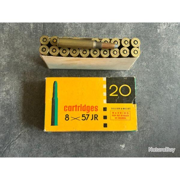 8 x 57 JR - boite de 20 cartouches S&B � balle Soft Point 12.7 grammes - PETIT PRIX + PORT COMPRIS
