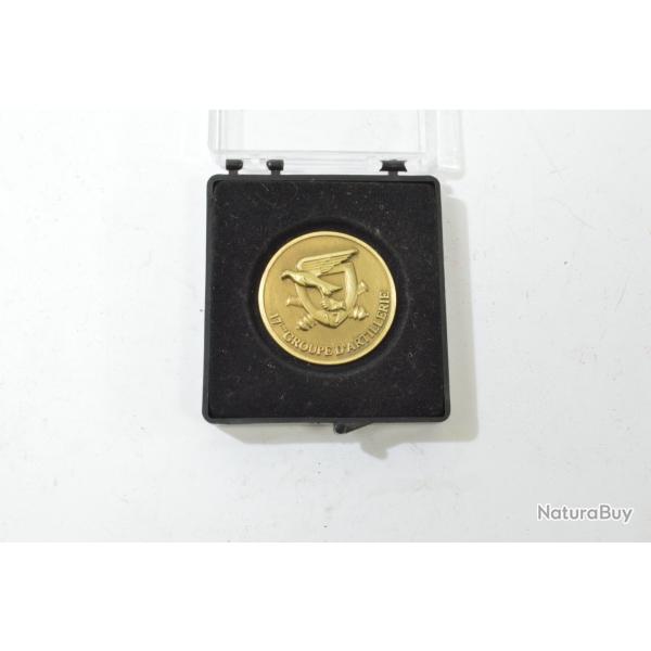 M�daille / jeton 17 Groupe d'Artillerie 17 RA Biscarosse, avec �crin