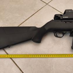 Carabine RUGER PC9 take down calibre 9X19 + point rouge Sightmark + Silencieux SKM + Bipied