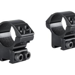 1 PAIRE DE COLLIERS HAWKE MEDIUM DIAMETRE 25 .4   1" pour rail de 11 mm
