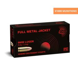 CARTON DE 9X19 FMJ 124GR X1000 - GECO
