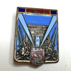 FRANCE ARTILLERIE  39/45 Commandement de la D.C.A. de PARIS attache ressoud&eacute;e