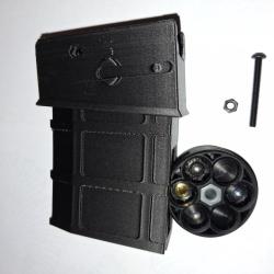 chargeur porte 1 barillet ar 15 court umarex hdr50 , tr50 3d pla+carbone avec munitions cadeaux