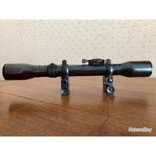 Lunette Autrichienne SIRIUS 4 x 42  tout acier avec montage DISKOP d�rivable pour rail de 11 mm