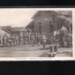 camp de mailly distribution de la soupe &agrave; la roulante  cpa