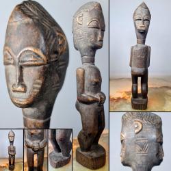 Statue baoul&eacute; aux deux visages, H : 27 cm