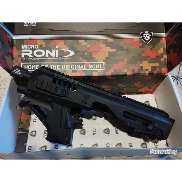Crosse CAA micro roni Gen4 noire pour Glock 17, 19, 22, 23, 32.