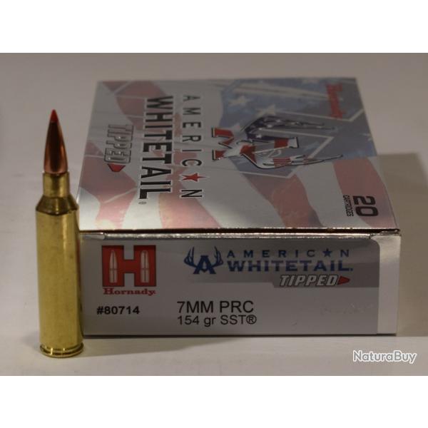 BOITE DE 20 CARTOUCHES HORNADY, CAL 7mm PRC 154 GR SST, 80714