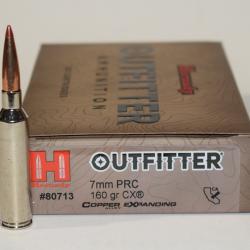 BOITE DE 20 CARTOUCHES HORNADY OUTFITTER, CAL 7mm PRC 160 GR CX, 80713