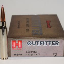 BOITE DE 20 CARTOUCHES HORNADY OUTFITTER, CAL 300 PRC 190 GR CX, 82164