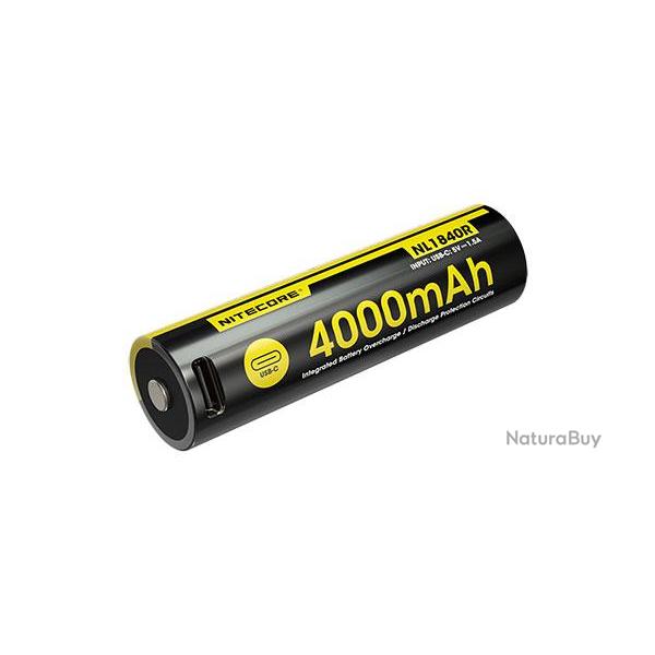Accu Li-ion 18650 - 4000mAh - Nitecore - Ref NCNL1840R - EAN 6952506497515