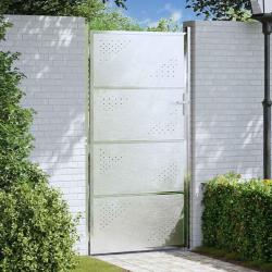 Porte de Jardin Argent&eacute; 96 x 200 cm Acier inoxydable