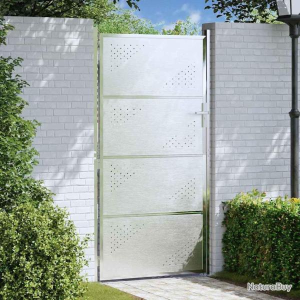 Porte de Jardin Argent� 96 x 200 cm Acier inoxydable