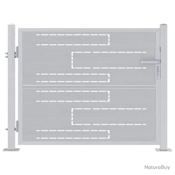 Porte de Jardin Argent� 85 x 70 cm Acier inoxydable