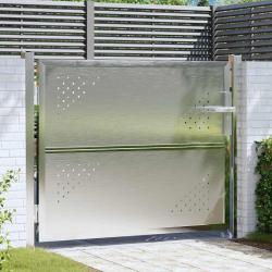 Porte de Jardin Argent&eacute; 85 x 70 cm Acier inoxydable