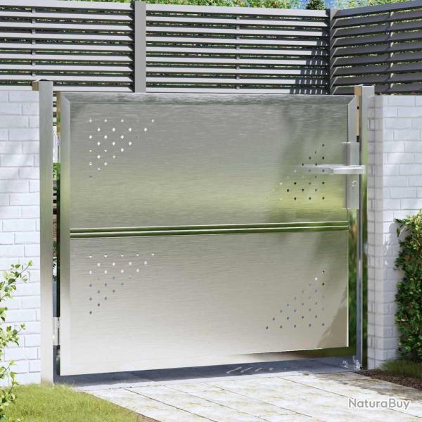 Porte de Jardin Argent� 85 x 70 cm Acier inoxydable