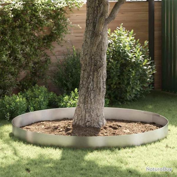 Bordure de Pelouse Argent 450 x 0,05 x 25 cm Acier inoxydable