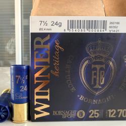 carton de 250 Bornaghi Winner 28g 7.5 ou 24g 7.5 &agrave; pr&eacute;ciser &agrave; la commande