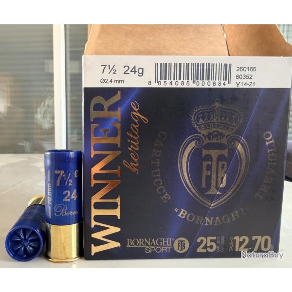 carton de 250 Bornaghi Winner 28g 7.5 ou 24g 7.5 � pr�ciser � la commande