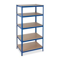 &Eacute;tag&egrave;re de rangement charge lourde ajustable garage 180 x 90 x 60 cm en m&eacute;tal bleu 13_0006124