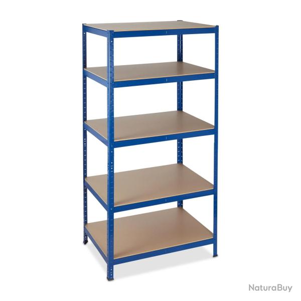 �tag�re de rangement charge lourde ajustable garage 180 x 90 x 60 cm en m�tal bleu 13_0006124