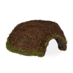 Abri de jardin h&eacute;risson iglu en forme de coupole 80 x 60 x 50 cm protection hiver nature en rotin m