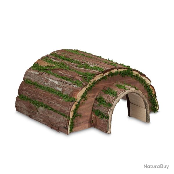 Abri pour h�risson d'ext�rieur grande entr�e jardin en bois naturel 70 x 50 x 40 cm en bois brun 13
