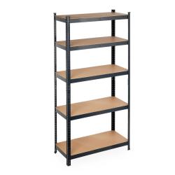 Etag&egrave;re modulable charge lourde garage atelier 180 x 90 x 40 cm pratique et stable en MDF noir 13_0