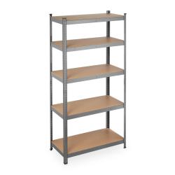 &Eacute;tag&egrave;re &agrave; charge lourde modulable pour garage 180 x 90 x 45 cm capacit&eacute; 875 kg en MDF gris 13_00100