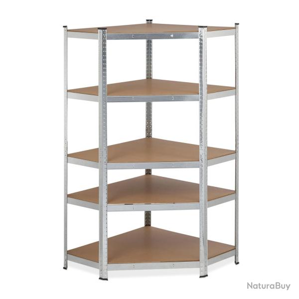 �tag�re d'angle � charge lourde ajustable 5 niveaux garage cave 75 x 33 x 33 cm en MDF galvanis� 13