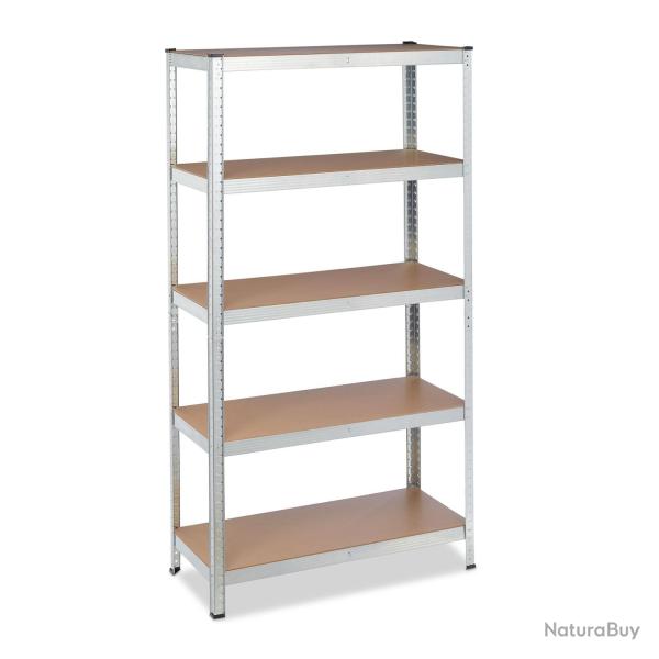 �tag�re de rangement � charge lourde cave garage 180 x 90 x 40 cm fixation murale en MDF argent� 13
