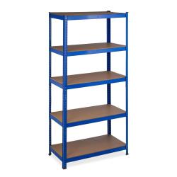 &Eacute;tag&egrave;re de rangement pour charge lourde 180 x 90 x 45 cm avec 5 niveaux r&eacute;glables style garage en M