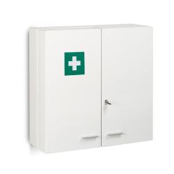 Armoire &agrave; pharmacie verrouillable &agrave; suspendre 100 x 40 x 20 cm avec 11 compartiments moderne en aci