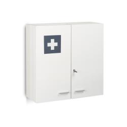 Armoire &agrave; pharmacie verrouillable &agrave; fixer design contemporain pour salle de bain 53 x 53 x 21,5 cm