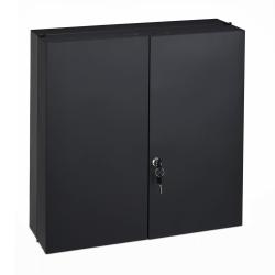 Armoire &agrave; pharmacie XXL murale verrouillable rangement m&eacute;dicaments 11 &eacute;tag&egrave;res en acier anthracite