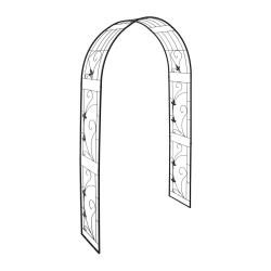 Arche &agrave; rosiers d&eacute;corative vintage jardin 200 x 100 x 200 cm support plantes grimpantes en m&eacute;tal no