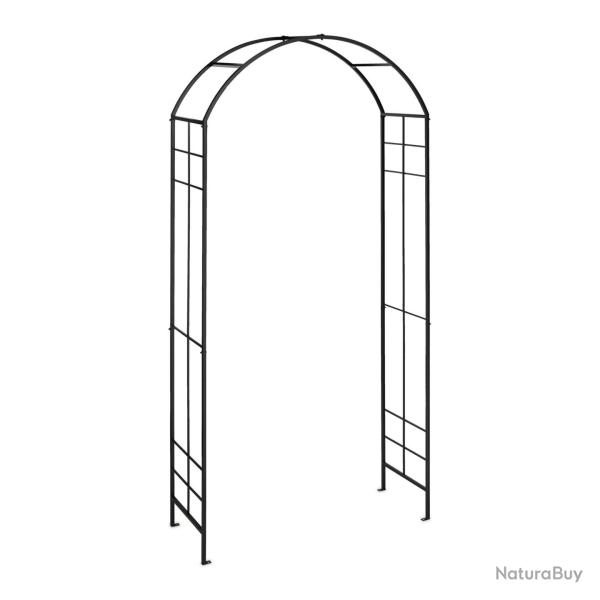 Arche � rosiers d�corative jardin 200 x 100 x 30 cm en m�tal noir 13_0012336