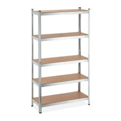 &Eacute;tag&egrave;re de rangement &agrave; charge lourde 5 niveaux ajustables atelier garage 90 x 70 x 30 cm en m&eacute;tal a