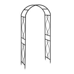 Arche &agrave; rosiers ornement&eacute;e vintage jardin support pour plantes grimpantes 200 x 100 x 50 cm en m&eacute;ta