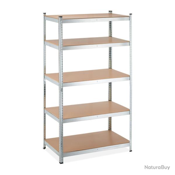 �tag�re � charge lourde modulable garage 180 x 100 x 60 cm espace de rangement pratique en MDF gris