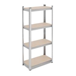 &Eacute;tag&egrave;re de rangement &agrave; charge lourde 138 x 60 x 30 cm r&eacute;glable 4 niveaux style industriel en acier