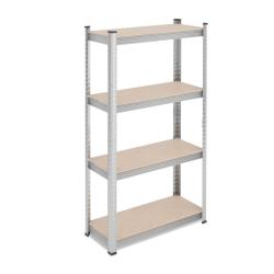 &Eacute;tag&egrave;re &agrave; charge lourde 4 niveaux ajustables rangement garage atelier 90 x 40 x 180 cm en acier gal