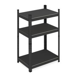 &Eacute;tag&egrave;re &agrave; charge lourde 3 niveaux r&eacute;glables garage atelier 90 x 40 x 150 cm en acier noir 13_0014310