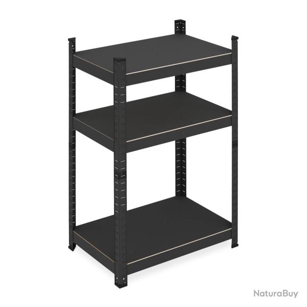 �tag�re � charge lourde 3 niveaux r�glables garage atelier 90 x 40 x 150 cm en acier noir 13_0014310