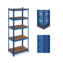 &Eacute;tag&egrave;re de rangement polyvalente 90 x 40 x 180 cm avec 5 niveaux &agrave; charge lourde adaptable en acier